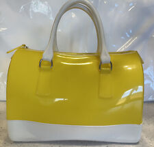 BOLSA DE DOCES FURLA, Showstopper Amarelo e Branco! Espaçoso e perfeito!, usado comprar usado  Enviando para Brazil