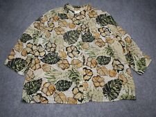 Blusa feminina Alfred Dunner plus size 3X camisa havaiana com botões, usado comprar usado  Enviando para Brazil
