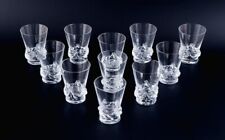Daum, France, eleven port wine glasses. Model: Sorcy. Mid-20th C., used for sale  Shipping to South Africa