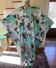 Vestido Kaftan Vintage EMILIO PUCCI Like Mod Anos 60 Turquesa Cinza Oliva Floral MCM comprar usado  Enviando para Brazil