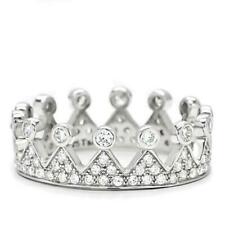 Lindo anel em forma de coroa de prata argentina 935 proposta promessa aniversário comprar usado  Enviando para Brazil