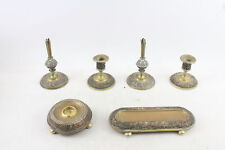 Vintage Brass Ornaments Eastern Candlesticks Pair Decorative Dish x 6 2842g for sale  Shipping to South Africa