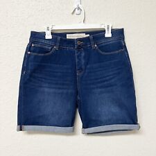 Shorts femininos Soft Surroundings tamanho PM azul denim mistura de algodão costura interna 9" comprar usado  Enviando para Brazil