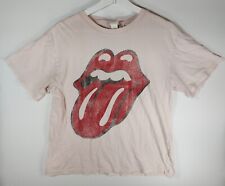 Camiseta Rosa Mediana de los Rolling Stones con logotipo de música rock clásica camiseta lengua segunda mano  Embacar hacia Argentina