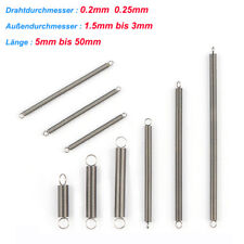 10tlg Miniatur Metall Zugfeder 0.2mm 0.25mm Drahtdurchmesser Zugfedern mit Haken comprar usado  Enviando para Brazil