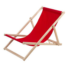 Transat Jardin couleur / plage Chaise longue confortable en Bois d'occasion  Saint-Louis