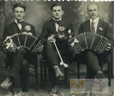 Northern France Amateur Polish? Bandoneon Concertina Musicians? Old Photo 1920#2, used for sale  Shipping to South Africa
