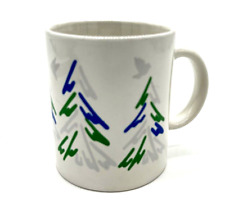 Caneca de café floresta de pinheiros 16 oz pintada à mão ao ar livre neve Natal feriado comprar usado  Enviando para Brazil