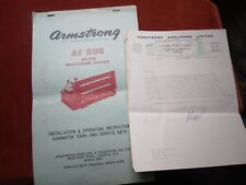 Armstrong amplifiers. af208 for sale  MIRFIELD