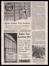 1921 Knapp Fence Co. Cleveland Ohio ferramenta de sala de estoque berço fio partição impressão anúncio comprar usado  Enviando para Brazil