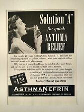 Usado, Anuncio impreso vintage Asthmanefrin Solution A 1954 inhalante segunda mano  Embacar hacia Argentina