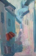 Vintage oil painting expressionist cityscape for sale  Shipping to Canada