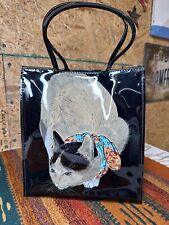 Bolsa tote de vinil preta Metropolitan Museum Of Art Oide Toko Makoto estampa de gato, usado comprar usado  Enviando para Brazil