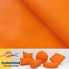 Pb024 Cushion Cover*Orange*Faux Leather synthetic Litchi Skin Sofa Bench Seat for sale  Shipping to South Africa