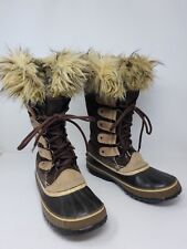 Sorel Joan Of Arctic Womens 9 Waterproof Brown Suede Leather Boots Lined Winter, usado segunda mano  Embacar hacia Argentina