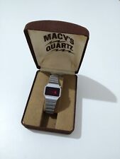 Vintage Watch Digital Red LED Macy's Quartz Illuminated 1970s (for restoration)  for sale  Shipping to South Africa