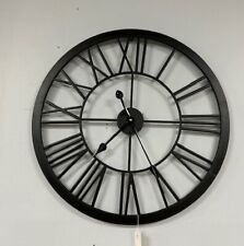 Clock round black for sale  Wingate