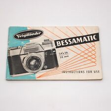 Voigtlander bessamatic instruc for sale  WARWICK