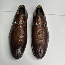 MOCASINES DE CABALLO DE COCODRILO GUCCI talla 7,5 MARRONES 1953 JORDAAN para hombre 11 7/8 segunda mano  Embacar hacia Argentina