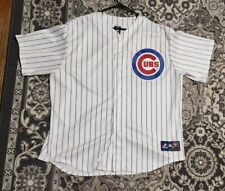Camiseta de beisebol masculina vintage Chicago Cubs Majestic MLB listra de giz tamanho XXL muito boa , usado comprar usado  Enviando para Brazil