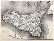 Sicilia carta geografica usato  Salerno