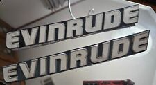 Vintage 60s Evinrude Outboard Motor Boat Emblems NAME Badges Aluminum Tags for sale  Shipping to South Africa