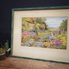 Vintage Framed Art Print Cottage Garden Painting Countryside Sylvester Stannard for sale  Shipping to South Africa