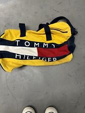 Bolsa de Duffle Tommy Hilfiger Bandeira Spellout Colorblock Amarelo Azul Vermelho Vintage comprar usado  Enviando para Brazil