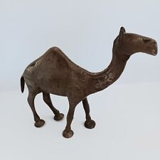 Vintage Brass Camel Ornate Etched Figurine Mid Century Modern MCM Style 10"wx8"h for sale  Shipping to South Africa