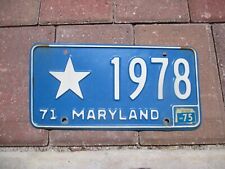 plates license maryland 1971 for sale  Lehigh Acres