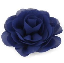 Clipe de cabelo azul marinho simples 8,5 cm casamento feminino ocasião especial pétala de chiffon flor, usado comprar usado  Enviando para Brazil
