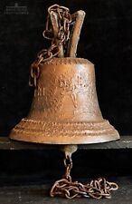 11 1/2" CAMPANA COLONIAL ESPAÑOLA, De Colección Grande Antigua Bronce Metal Estilo Misión, usado segunda mano  Embacar hacia Argentina