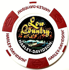 Chip Harley Poker LOW COUNTRY HD CHARLESTON, SC BLANCO Y ROJO segunda mano  Embacar hacia Argentina
