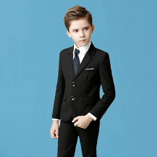 Usado, Fantasia de performance terno preto formal infantil masculino vestido de noiva terno de aniversário comprar usado  Enviando para Brazil