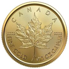 Moneda de oro de 1/10 oz hoja de arce canadiense $5 (año aleatorio) segunda mano  Embacar hacia Mexico