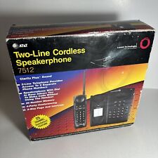 Telefone sem fio antigo AT&T duas linhas na embalagem original modelo 7512 NOVO comprar usado  Enviando para Brazil
