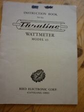 Bird thruline wattmeter for sale  BRADFORD-ON-AVON