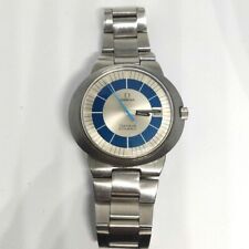 Omega Geneve relógio dinâmico masculino prata x mostrador azul fabricado na Suíça oval FERRAMENTA107 comprar usado  Enviando para Brazil