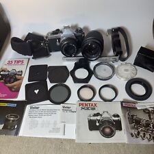 Paquete de filtros de cámara SLR Pentax ME Super 35 mm 2 lentes cámara plegable.  Soporte ¡Leer! segunda mano  Embacar hacia Argentina