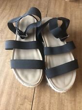Torrid Black Espadrille Double Strap Sandals Womens Size 11.5 WW for sale  Shipping to South Africa