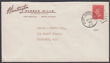 Port Coquitlam, BC 1950 duplex cancelamento em moinhos de borracha c/capa de cartão para Vancouver comprar usado  Enviando para Brazil