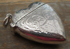 solid silver vesta case for sale  UK