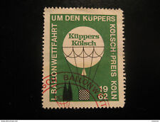 Koln 1962 Ballonwettfahrt Balloon Race Course Ballon Poster Stamp Vignette Germa comprar usado  Enviando para Brazil