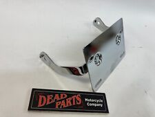 Harley chrome license plate relocation mount bracket lay down for sale  Shipping to South Africa