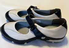 Sapatos Golfstream Mary Jane preto branco gancho e laço PU superior feminino tamanho 9M comprar usado  Enviando para Brazil