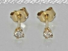 9ct Gold Real Diamond Solitaire Stud Earrings - Gift Boxed for sale  BIRMINGHAM