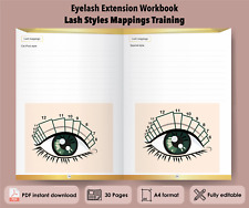 Eyelash Extension Workbook, Lash Student Practice Manual, Lash Extension Guide, used for sale  Shipping to South Africa