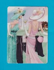 Used, Art Deco Ladies At The Races -- Modern  Wide Linen Swap P/Card for sale  Shipping to South Africa