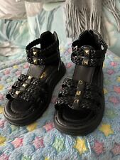 Girls black sandals for sale  HASTINGS