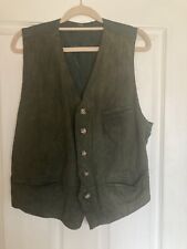 Vintage suede waistcoat for sale  EXETER